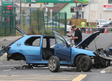 The scene of the crash in Bundoran.