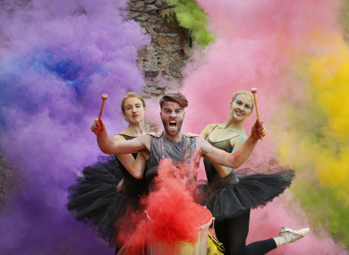 Ballerinas from Dance Ireleand and The Hit Machine at the launch of the Culture Night programme today.