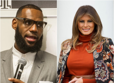 LeBron James and Melania Trump