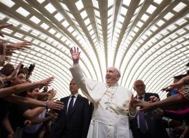 Pope Francis during his weekly audience in the Vatican.