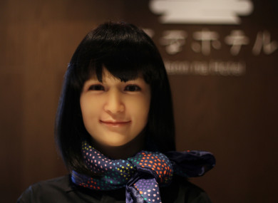 A robot receptionist at a hotel in Tokyo