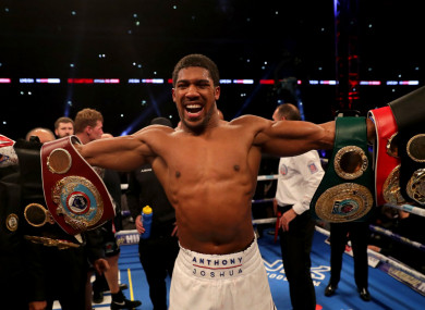 Heavyweight champion Anthony Joshua.