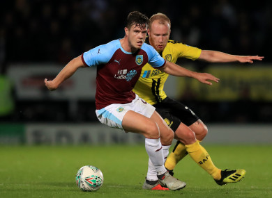 Ireland centre back Kevin Long in action on Tuesday.