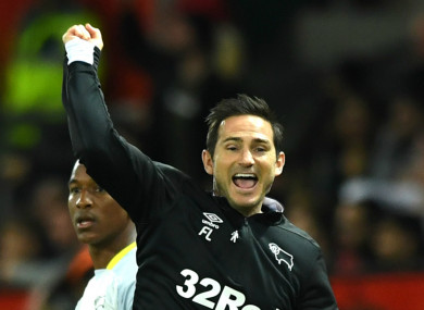 Derby County boss Frank Lampard