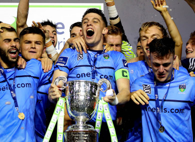 The 23-year-old UCD captain with the SSE Airtricity League First Division trophy two weeks ago.