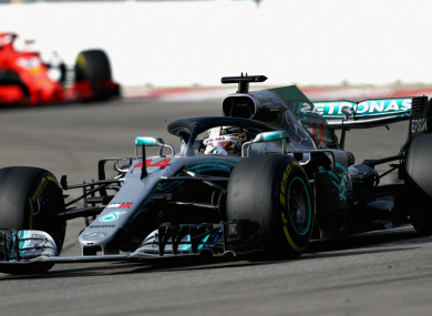 Lewis Hamilton at the Russian Grand Prix