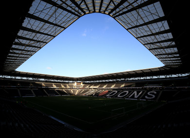 Stadium MK will play host to the tie.