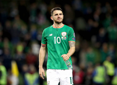 Brady last played for Ireland during last year's World Cup play-off defeat against Denmark.