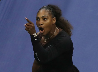 US Open finalist Serena Williams.