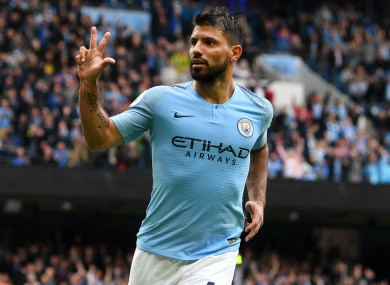 Manchester City striker Sergio Aguero