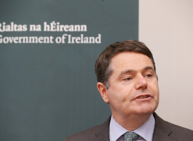Finance Minister Paschal Donohoe.