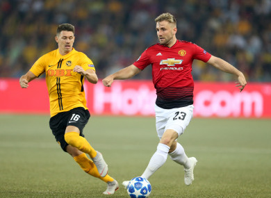 Shaw up against Young Boys' Christian Fassnacht in the Champions League this season.