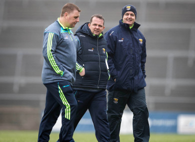 Paraic Fanning (left) with Wexford manager Davy Fitzgerald