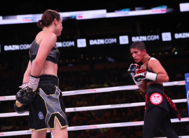 Taylor taunts opponent Cindy Serrano for not engaging in a one-sided contest