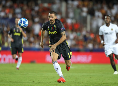 Italian defender Leonardo Bonucci.