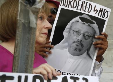 Protesters call for clarify following the disappearance of Saudi journalist Jamal Khashoggi