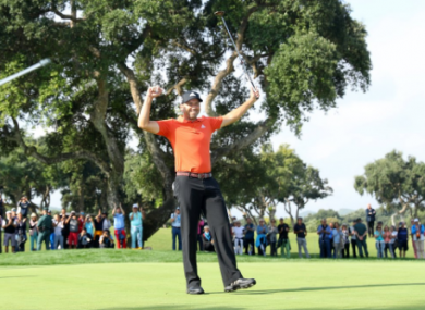 Garcia celebrates victory.