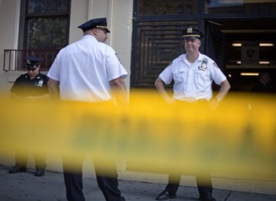Police outside the NYC building where Mercado was found dead.