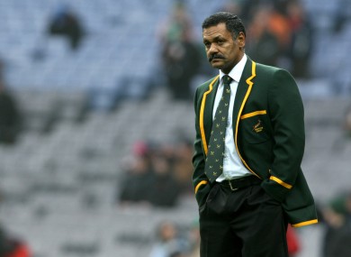 Peter de Villiers cut a forlorn figure as Ireland defeat his World Champion Springboks lost in Croke Park last November.