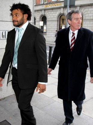 Munster's Sam Tuitupou and Munster Press Officer Pat Geraghty