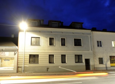 The front view of the house in Amstetten, Austria, where Josef Fritzl kept his daughter in a basement 'dungeon' for 24 years. The house is to be destroyed, according to a bankruptcy judge.