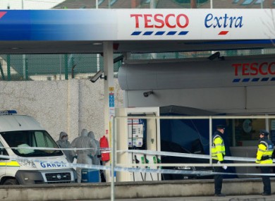 Gardaí at the scene of the shooting in Finglas, Dublin.