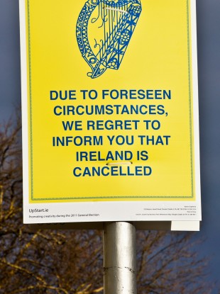 An election poster for creative collective UpStart.