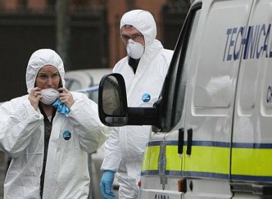 File photo of State Pathologist Marie Cassidy and the garda technical team.