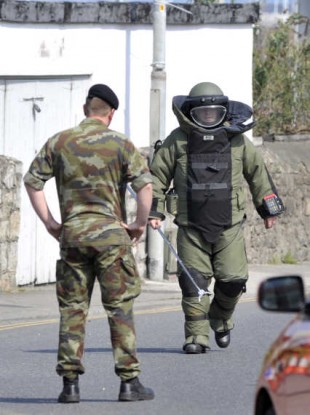 File photo of the Army Bomb Disposal Team in action.