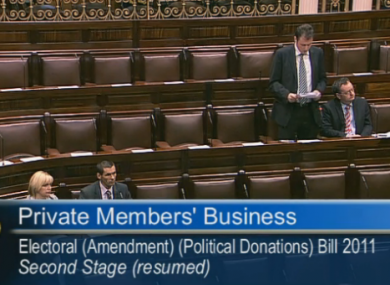 It was a quiet evening in the Dáil - and there were, for a few minutes, no Fianna Fáil TDs around to speak on their own bill.