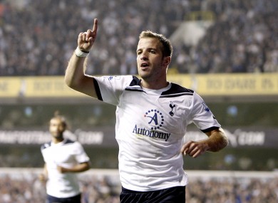 Rafael van der Vaart takes Spurs' penalties.