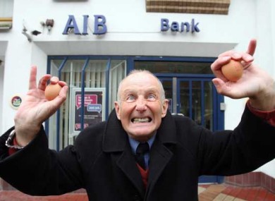 File photo of Gary Keogh, who threw eggs at BOI executives during today's AGM.