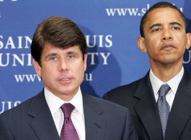 Blagojevich and Obama in 2005.