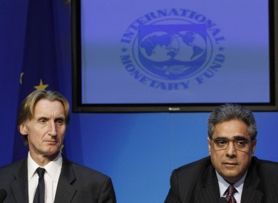 David Hawley (left) and Ajai Chopra of the IMF: the hack attack on the IMF was confirmed by Hawley over the weekend.