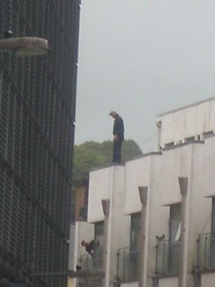 Photo taken at the scene of yesterday's standoff.