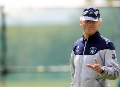 Giovanni Trapattoni at Gannon Park this week.