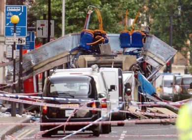 The scene of the Tavistock Square bus explosion in the 7/7 London bombings in 2005.