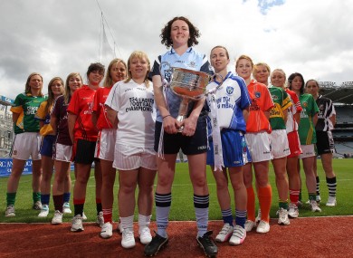 The TG4 Ladies Football Championship launch at CRoker yesterday.