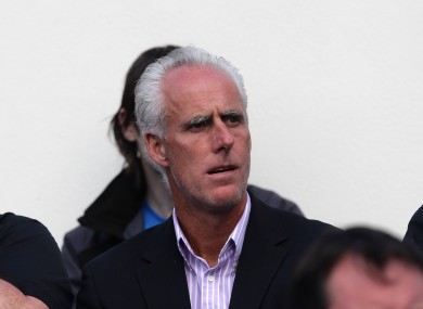 Wolves manager Mick McCarthy watches Friday's game between UCD and Bray Wanderers at Belfield.