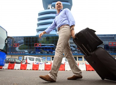 Paul Doolin arrives at Henri Coanda Airport in Romania.