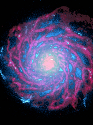 This is the simulated galaxy created by the international model - which bears remarkable similarities to the Milky Way.