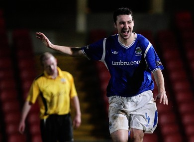 Gault in action against Glenavon last season.