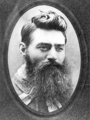 Ned Kelly in a photo taken at the Old Melbourne Jail on the day before he was hanged on 11 November 1880.