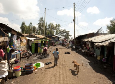 File photo of a street in a Nairobi slum
