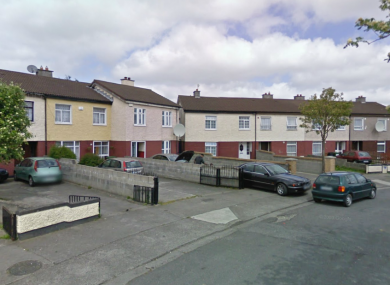 Whitestown Drive in Mulhuddart, where a man was shot in the leg last night.