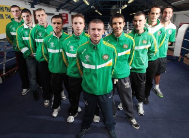 The Ireland team ahead of their departure for Baku.