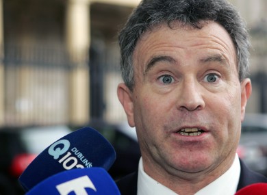 Fianna Fáil's Seán Fleming reacts to yesterday's public sector announcements
