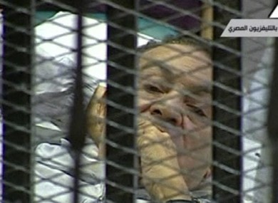 President at the start of 2011, by the years end Mubarak was on trial on a hospital bed for corruption and killing of protesters.