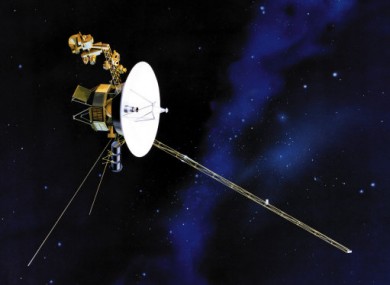 An artist's impression of one of the Voyager probes in space.
