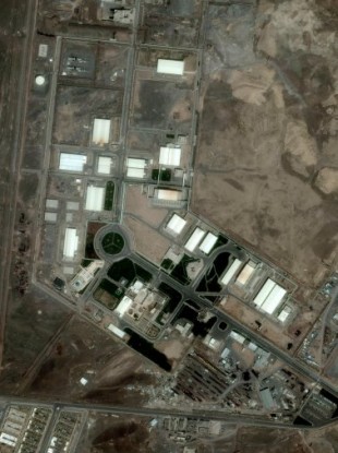 A 2009 satellite image of the nuclear facility at Natanz.